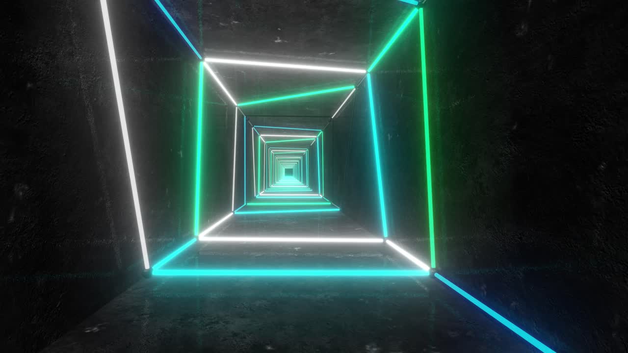 túnel de neón brillante