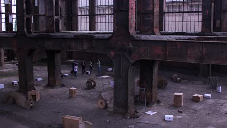exploring an abandoned industrial building