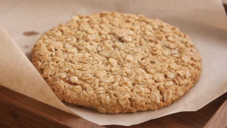 close up of an oatmeal cookie