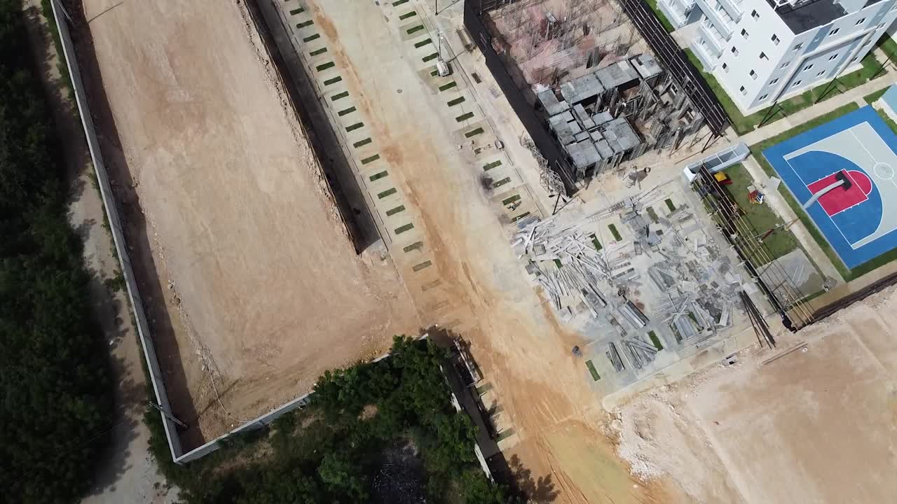romana, república dominicana - 11 de noviembre de 2021 - área de construcción residencial desde la vista de drones