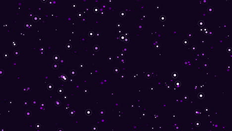 moving colorful confetti with rainbow led light in black galaxy