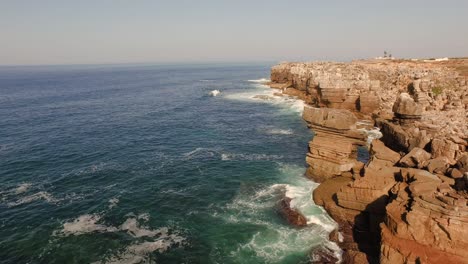 dramatic coastal cliffs and waves