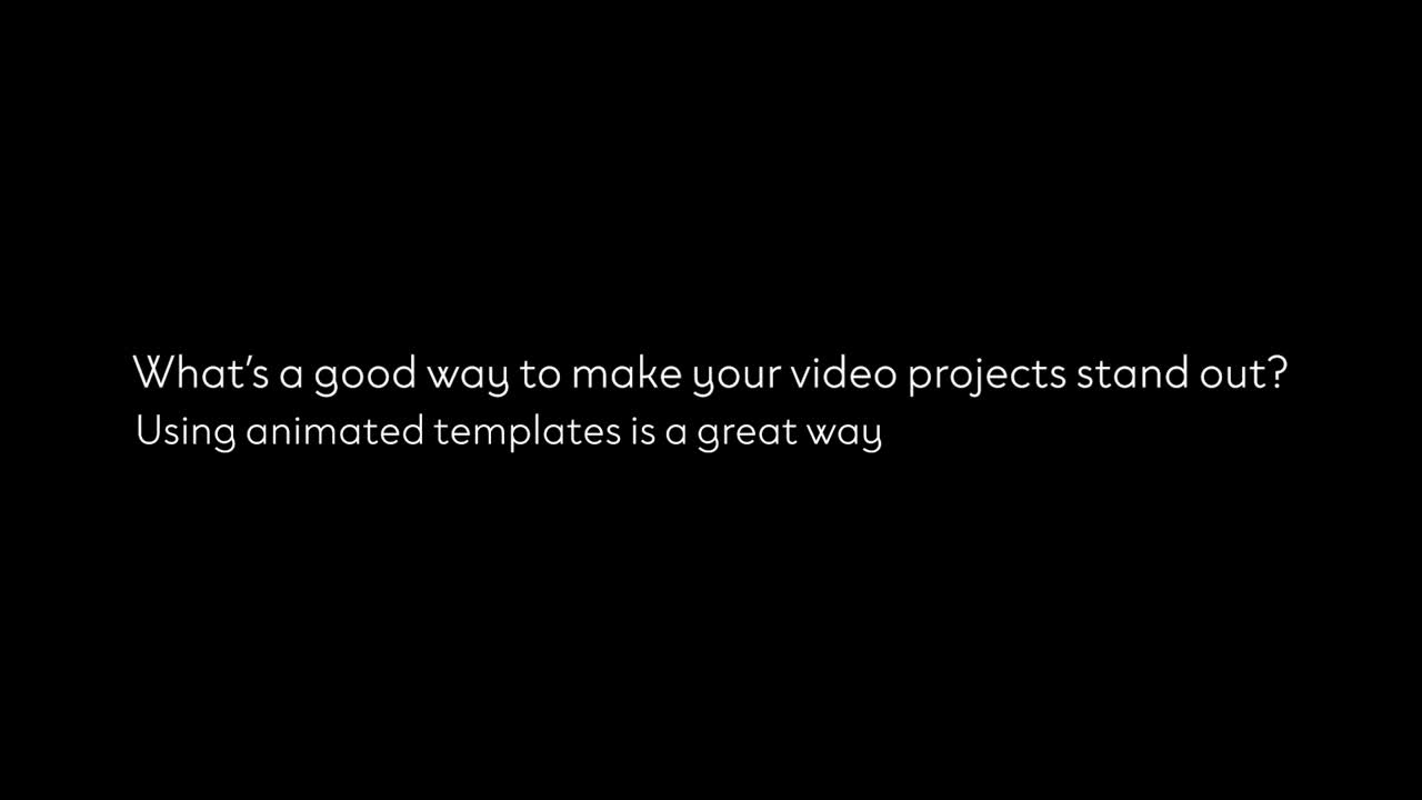 Clean Minimal Text Animation Template for Video Projects