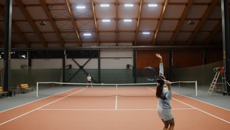 indoor tennis match