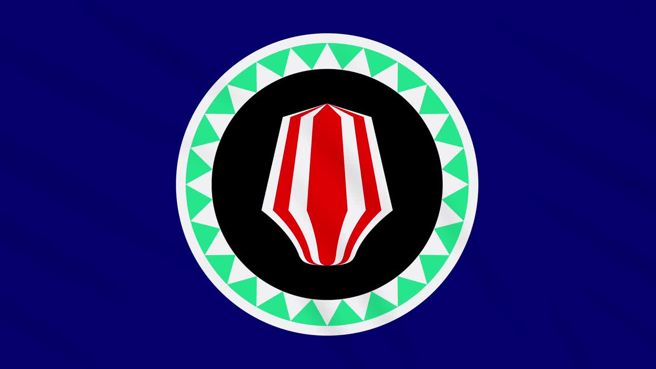 Bougainville flag waving cloth, background loop