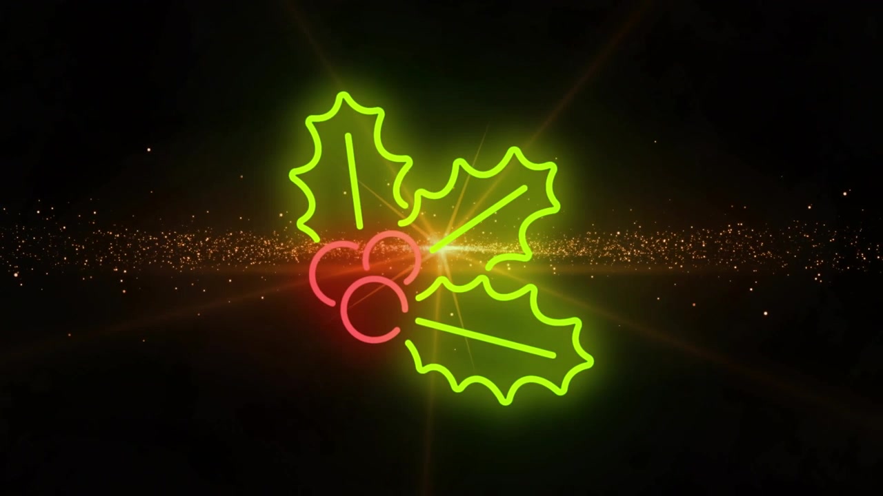Animazione di un tunnel luminoso al neon su sfondo nero