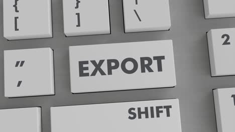 presión del botón de exportación en el teclado