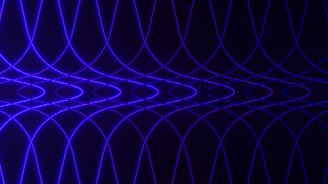 An abstract circular pattern of wavy blue lines on a black backdrop creates a mesmerizing visual effect in this intriguing image