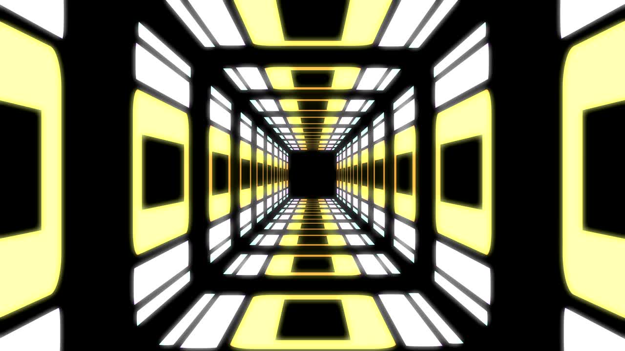 fondo de túnel de punto de fuga de neón abstracto bucle sin costuras multicolor