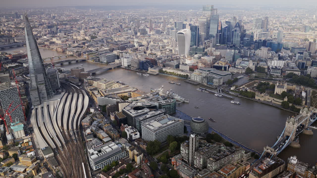 Aerial View of London Cityscape