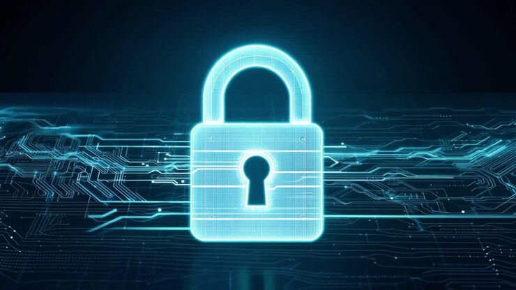 Images of a padlock representing cybersecurity