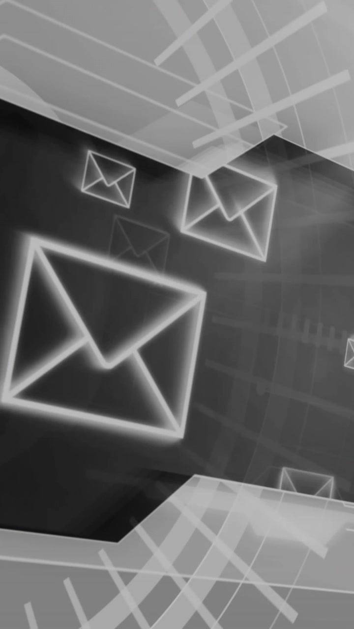 Animazione di elaborazione dati digitali su sfondo grigio