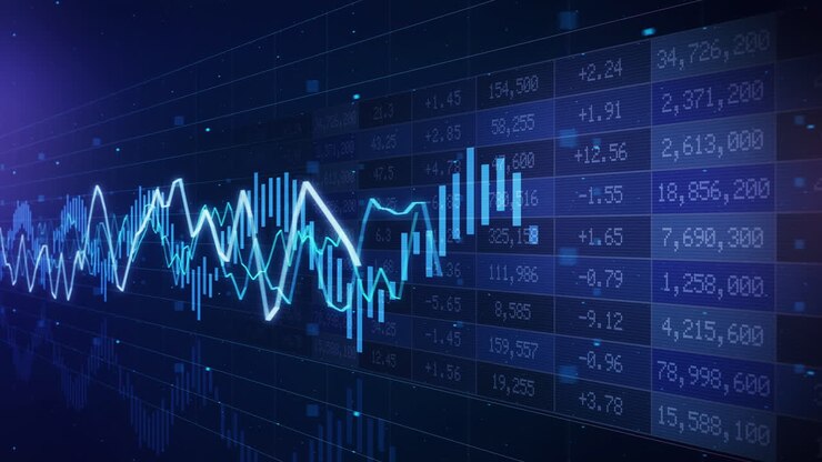 Data Chart Animated Loop Blue 01