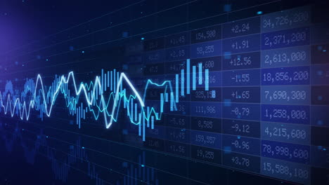 data chart animated loop blue 01