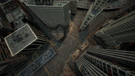 vista aérea de los techos de los edificios del centro de nueva york
