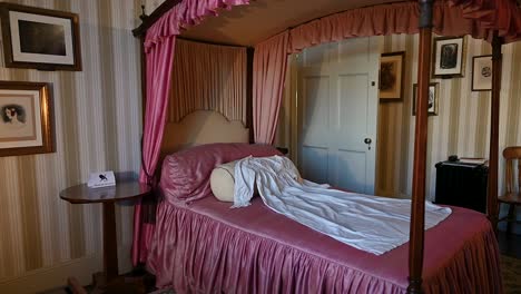 bedroom within charles dickens house, london, united kingdom