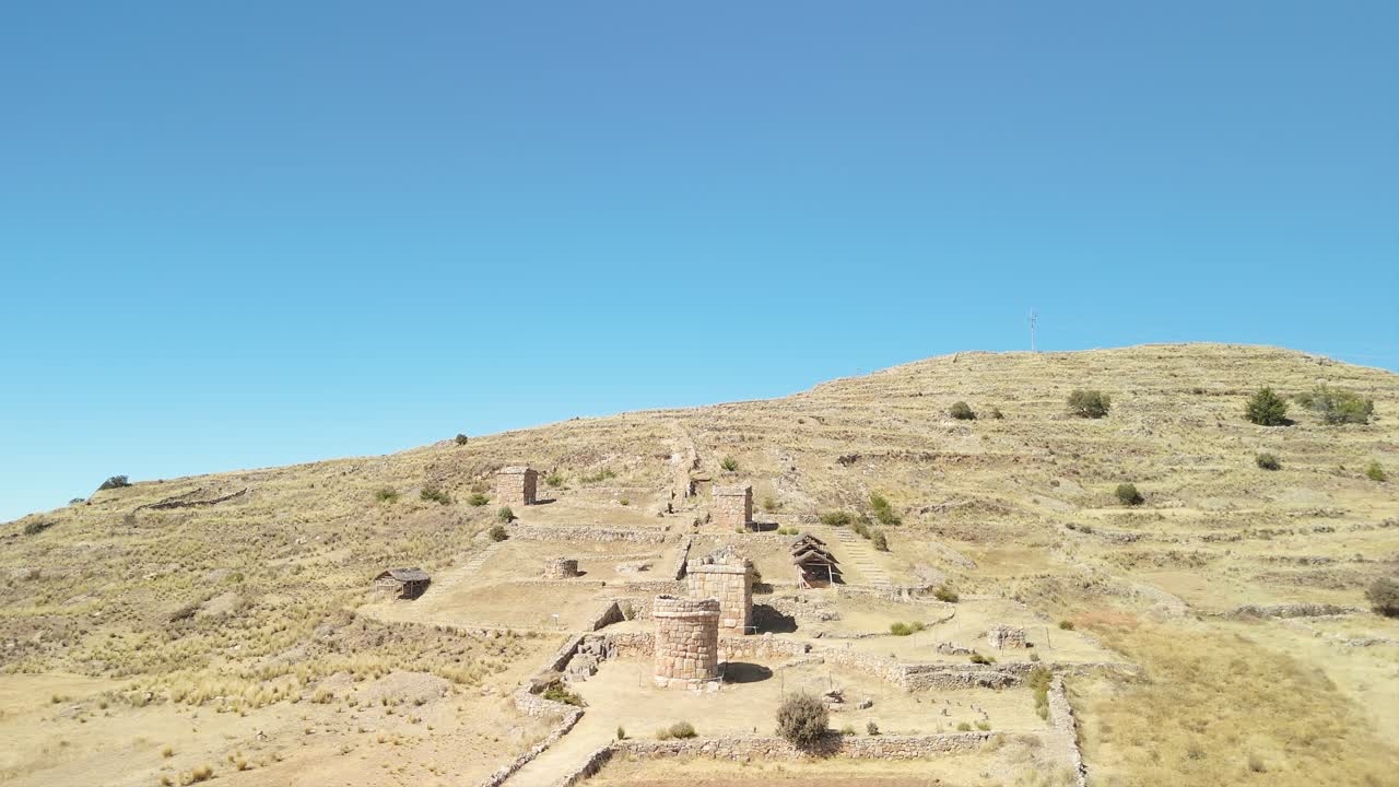 Aerial of Inca Tombs in Molloco, Intro