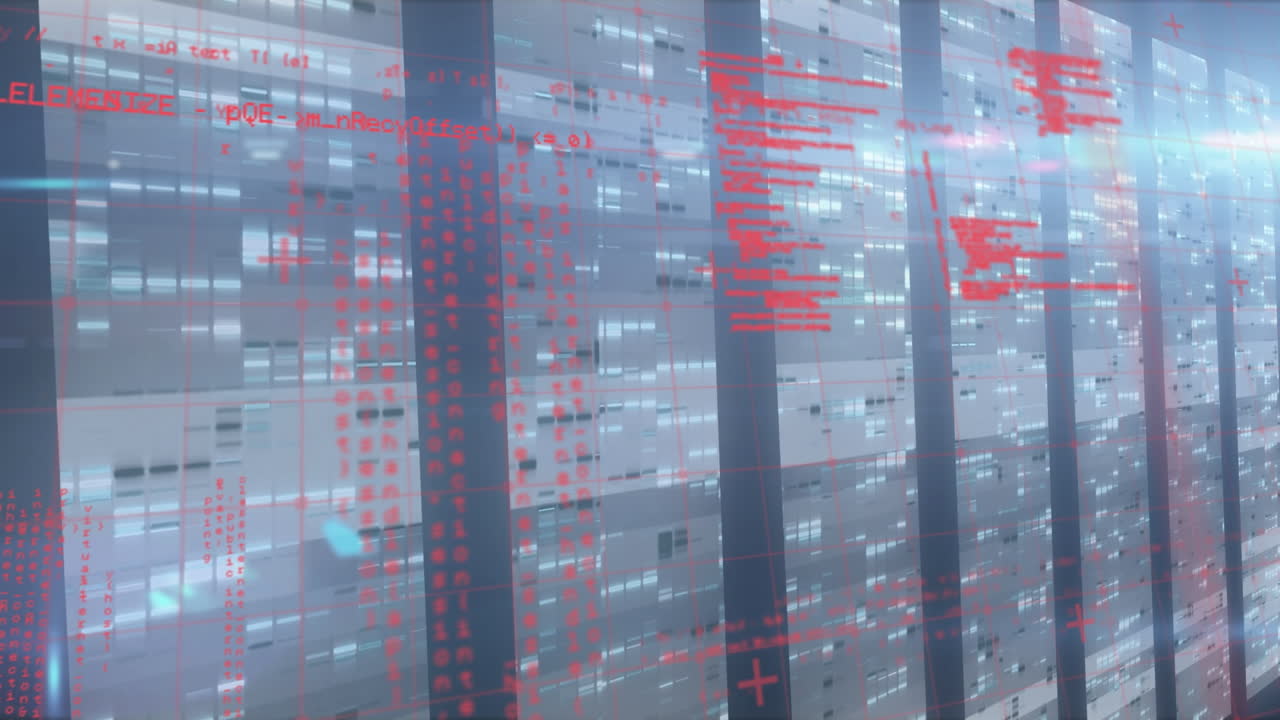 Animation of data processing over computer servers