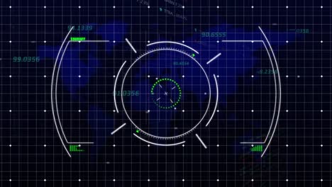 animación del escaneo del alcance y el procesamiento de datos