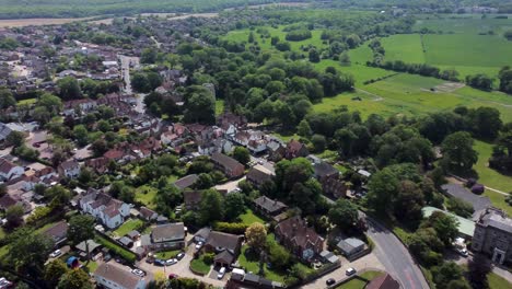 4k aerial drone video heading towards herne in kent