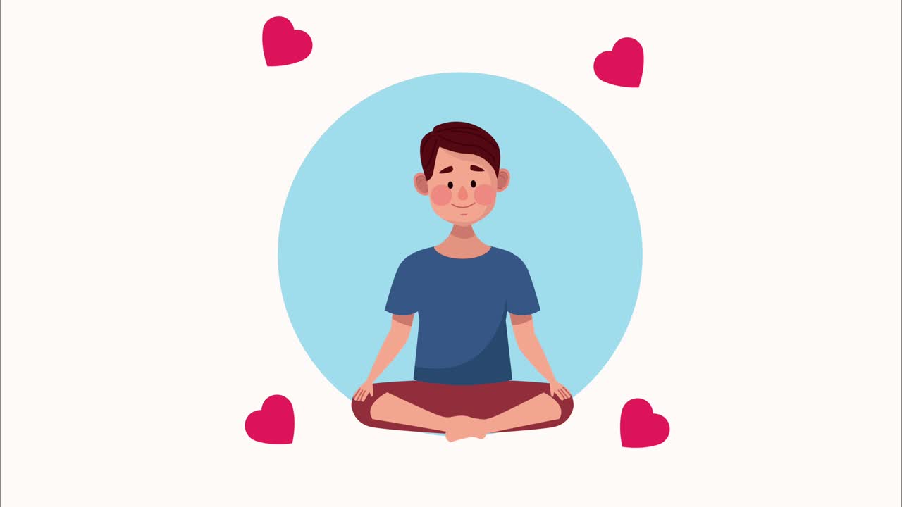 로터스 위치와 마음의 남자와 함께 정신 건강 애니메이션