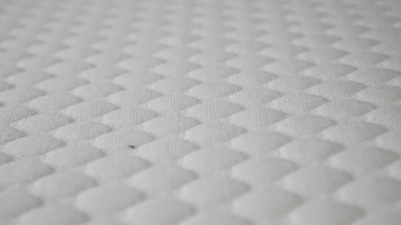 Close-up of a White Mattress Texture