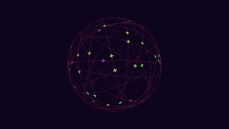 red multicolor de líneas y puntos que muestran conexiones y diversidad de información