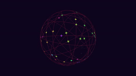 multicolored network of lines and dots showcasing connections and information diversity