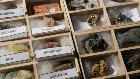 geología colección de rocas minerales ciencia de la tierra