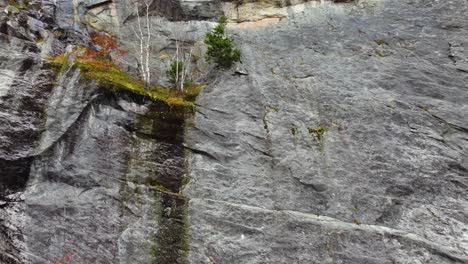 reveals steep rockface wall in mount washington, new hampshire, usa