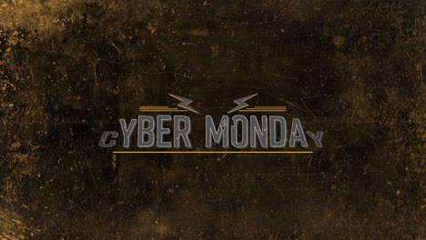 lunes cibernético en textura hipster con efecto de ruido