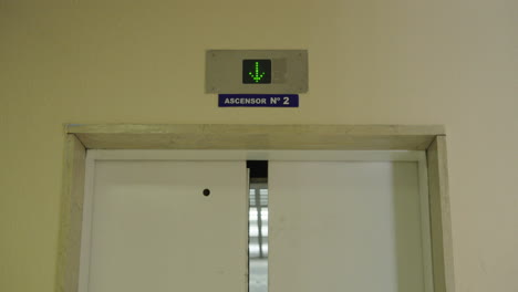 elevator door and display