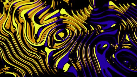 abstract 3d wave pattern in gold, yellow, and purple