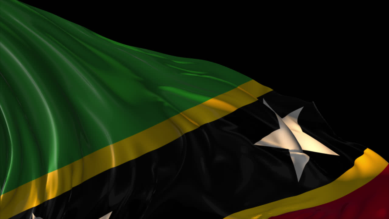 Bandiera sventolante di Saint Kitts e Nevis