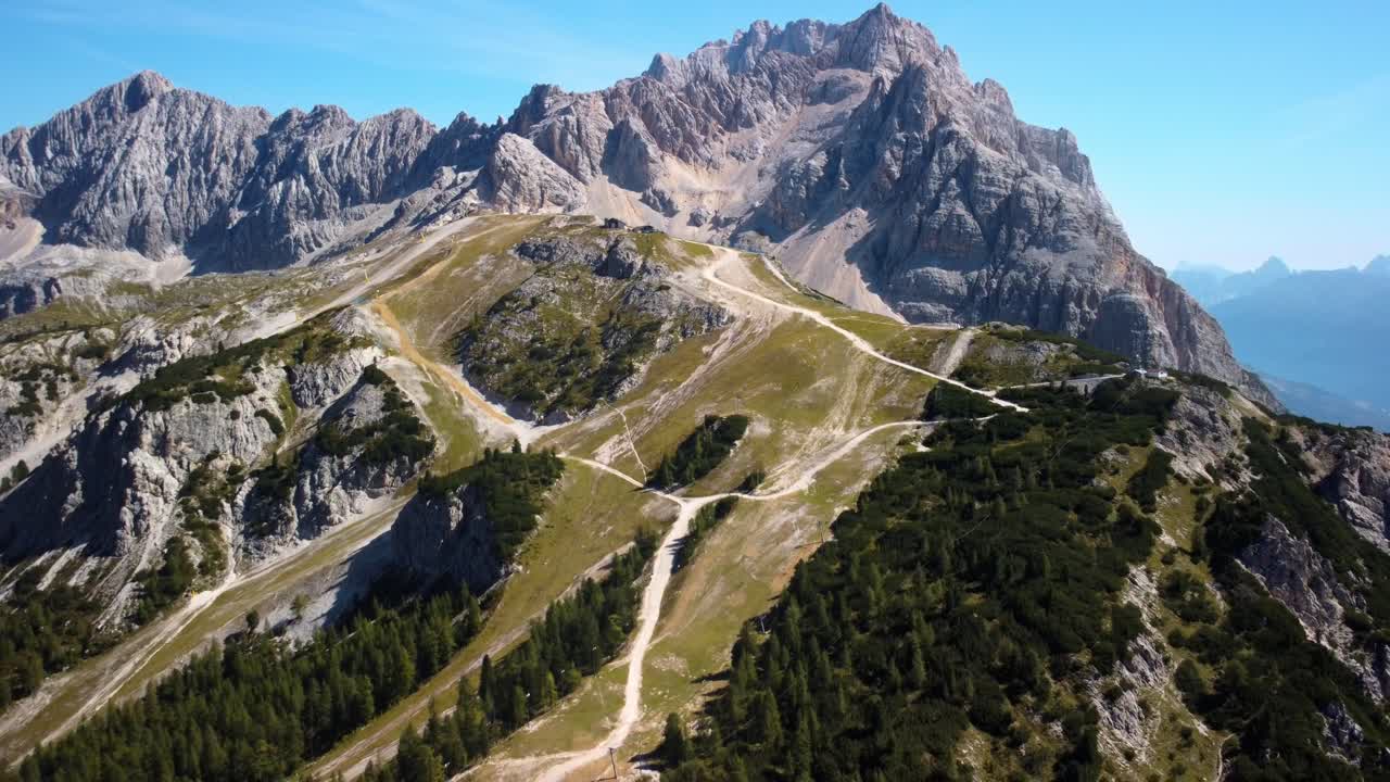 Alps Mountain Of Mount Faloria In The Dolomites Near Cortina d'Ampezzo, Veneto Italy