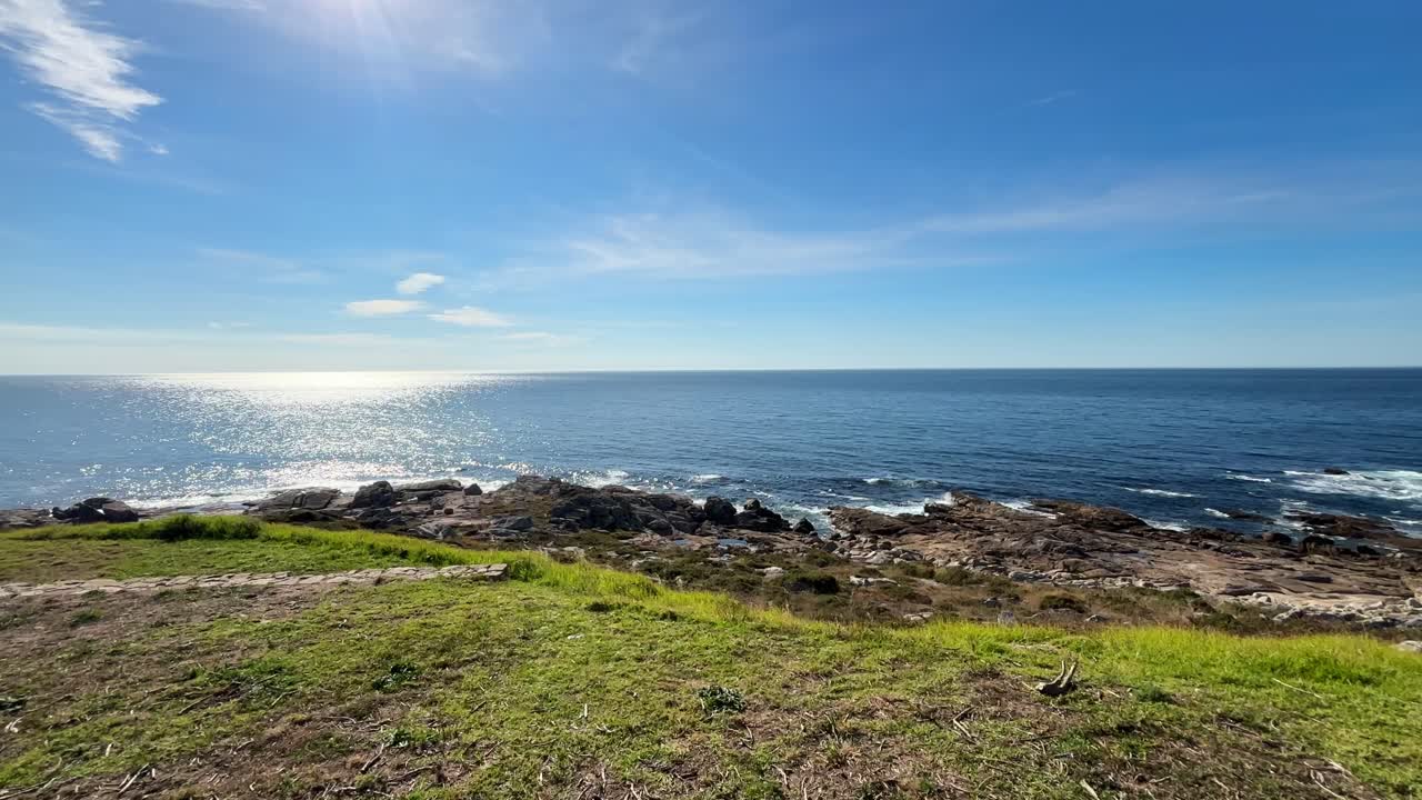 Vast Horizon of North Atlantic Ocean near the Coast of Spain