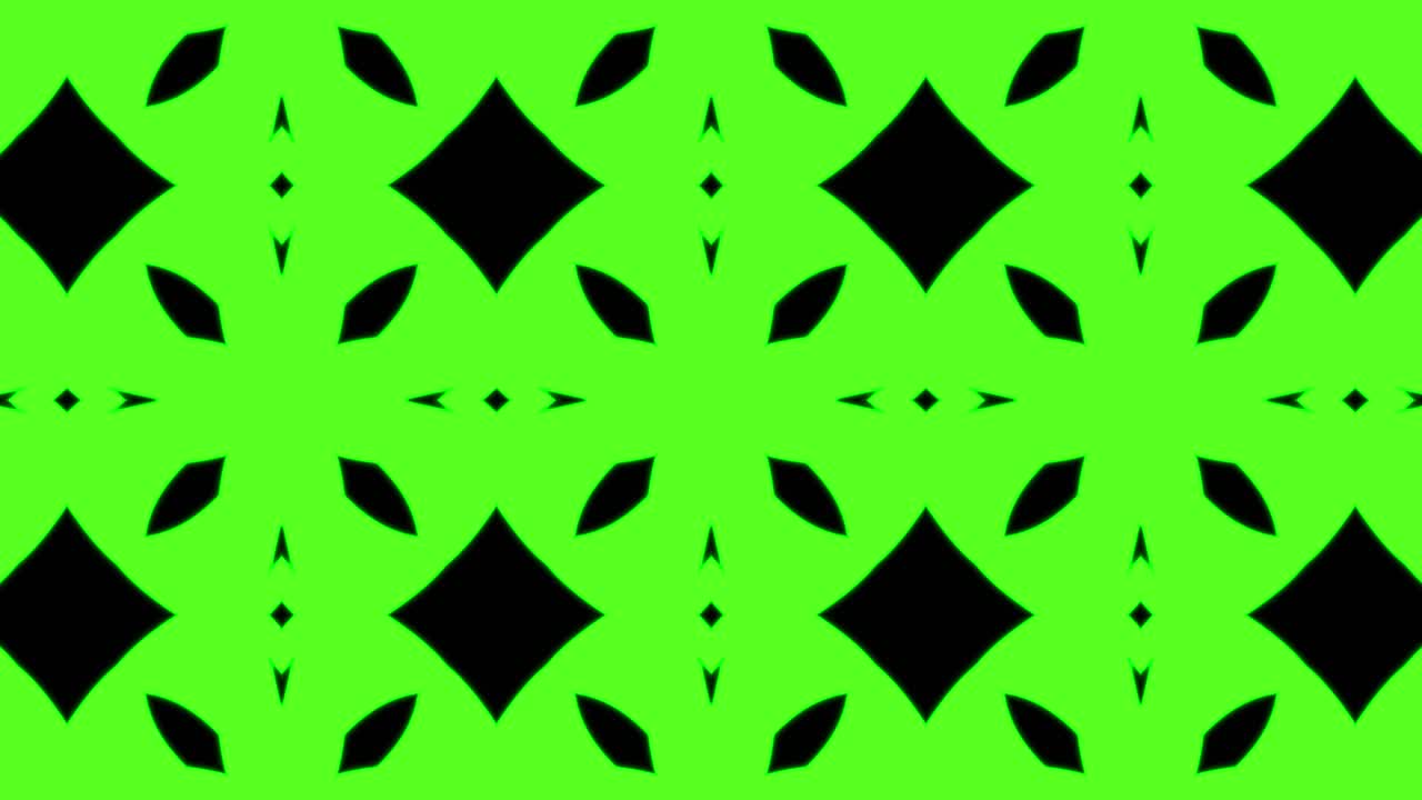 Abstract green geometric seamless pattern background. Abstract Stripes Kaleidoscope Loop. Fast Psychedelic Colorful Kaleidoscope VJ background. Disco Abstract Motion Background. Kaleidoscope effect