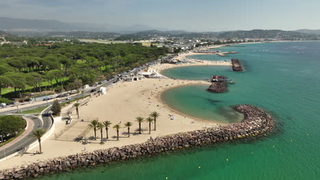 Coastal-Serenity:-Aerial-Over-Mandelieu's-Tranquil-Shores