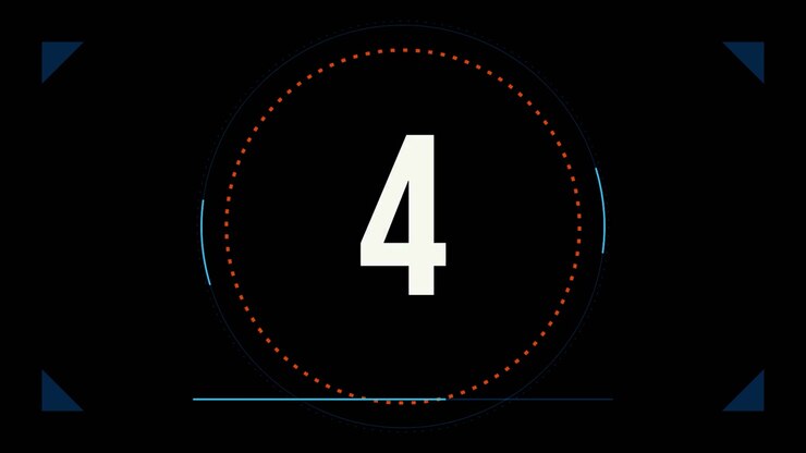 Digital Countdown Timer from Ten to One