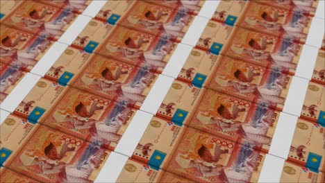 billetes de 5000 tenge de kazajstán impresos por una imprenta de dinero