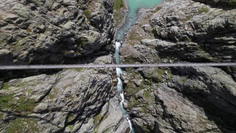 scenic view of triftbrucke, the iconic suspension bridge in innertkirchen, switzerland