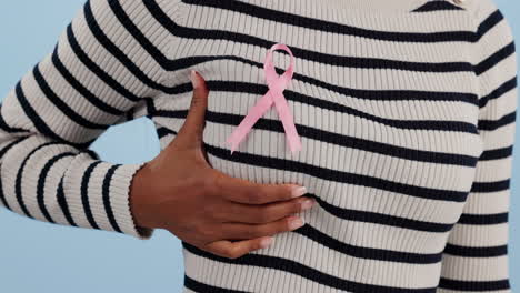 ribbon, closeup and woman with cancer awareness