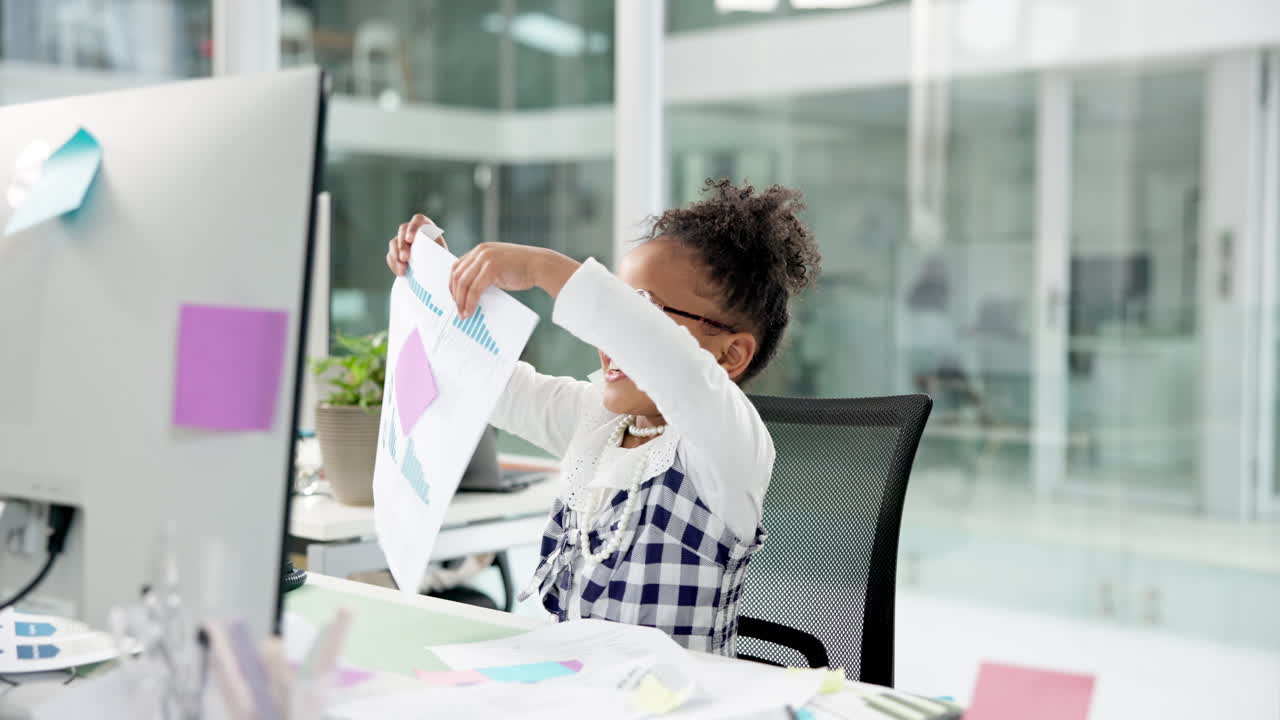 Child at Work in Office