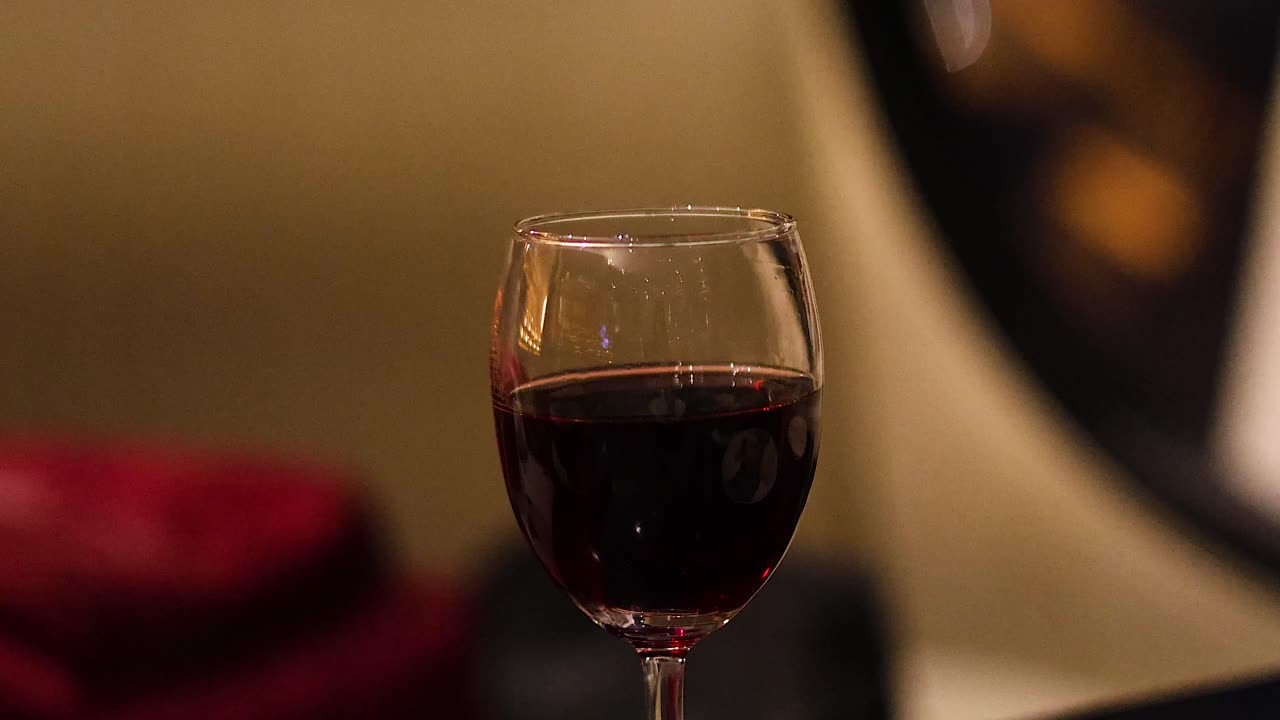 쾌적 한 환경 에서 와인 한 잔