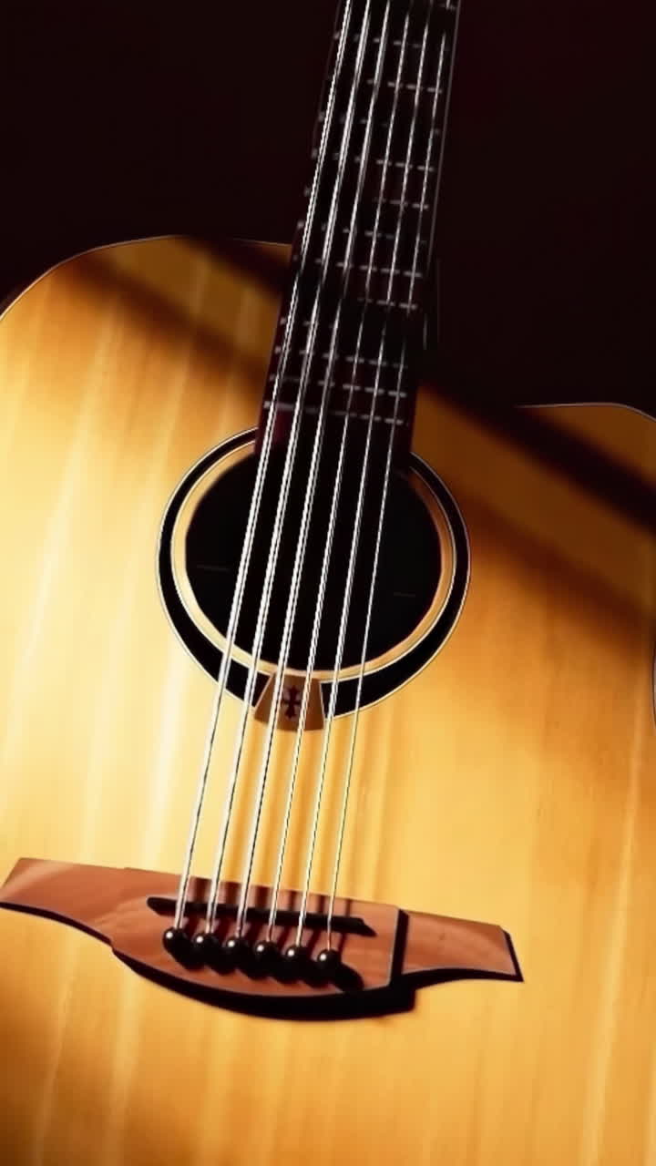 Close-up of an Acoustic Guitar