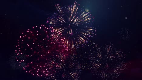 an exciting event exploding lights of fireworks display loop animation background birthday