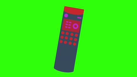 2d animated illustration of a remote on a green screen
