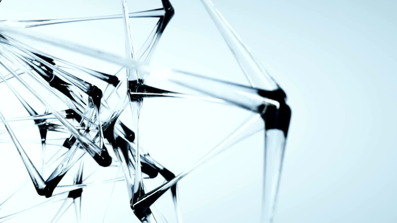 estructura molecular de vidrio abstracto de 4k.