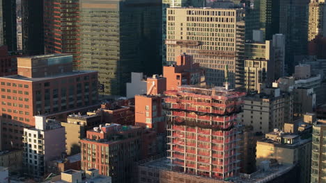 aerial view of skyscrapers in long island city