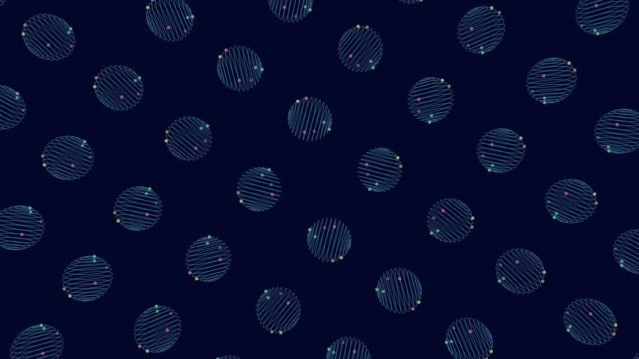 Spiraling circle pattern intricate design with interconnected shapes